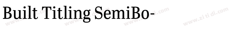 Built Titling SemiBo字体转换